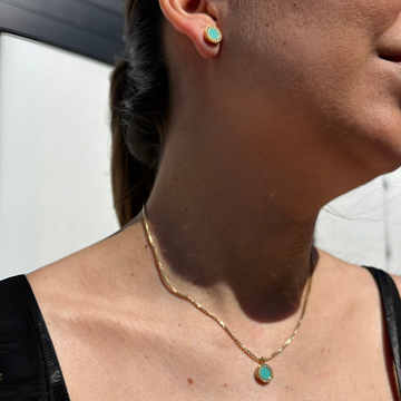 OCEAN Set | Turquoise, Gold & Zirconia