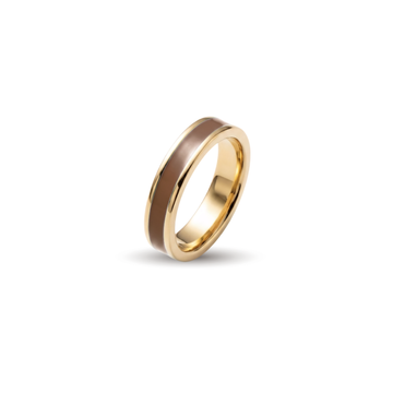 Gold plated WEWA circle chip charm crafted from stainless steel with recycled ocean plastic detail