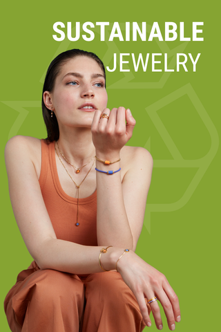 extra-img-Sustainable Jewelry ad with a model wearing jewelry