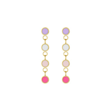 NEW WAVE CASCADE 4 MULTICOLOR CHIPS EARRINGS