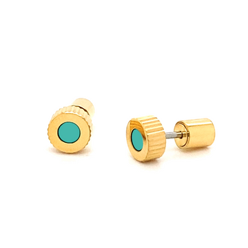 SEA CAP TURQUOISE CHIP STUD EARRINGS