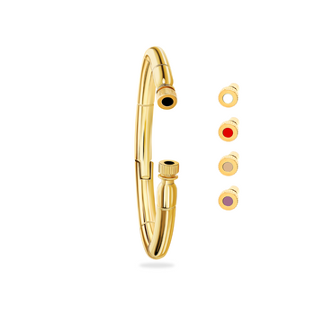 SEACAP BLACK CHIP BANGLE WITH EXCHANGABLE CAPS