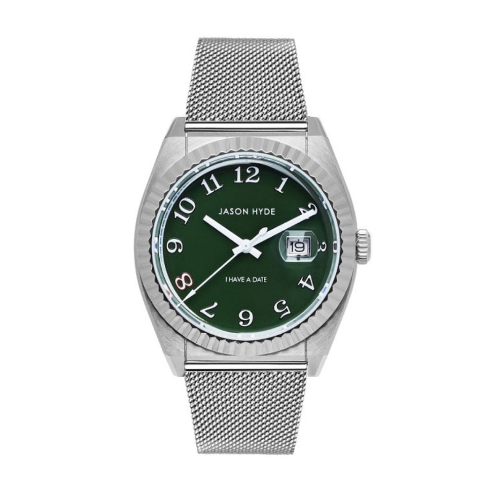 I HAVE A DATE | 40 MM WATCH GREEN DIAL - MESH STRAP