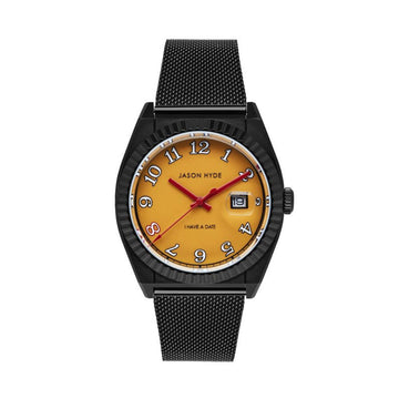 I HAVE A DATE | 40 MM WATCH YELLOW DIAL  - MESH STRAP