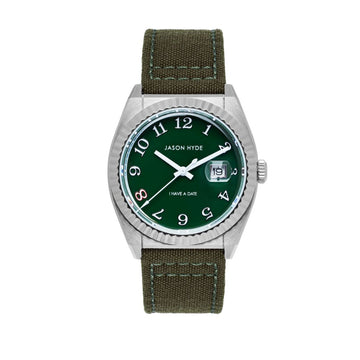 I HAVE A DATE | 40 MM WATCH GREEN DIAL  - CORDURA STRAP