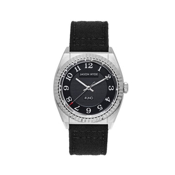 #UNO | 40MM WATCH BLACK DIAL - BLACK STRAP