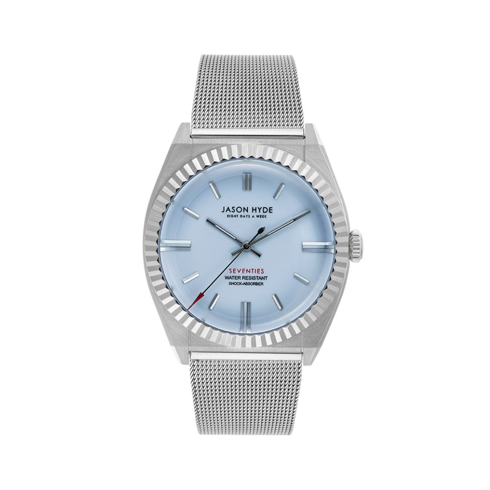 40MM WATCH LIGHT BLUE DIAL - MESH STRAP