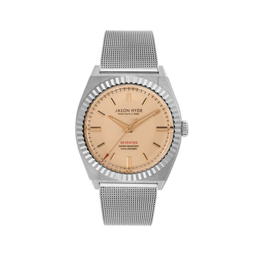 #AMBER | 40MM WATCH BEIGE DIAL - MESH STRAP