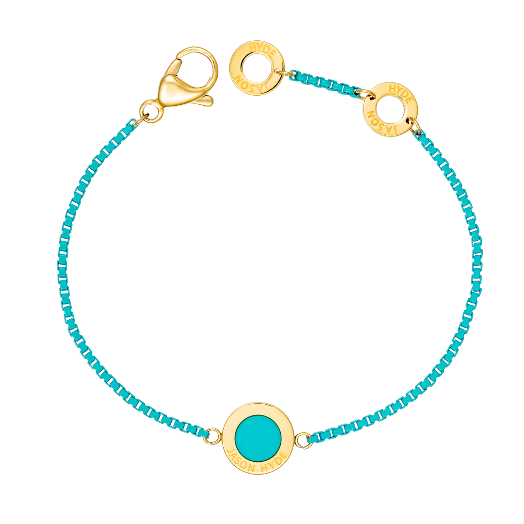 OCEAN TURQUOISE CHAIN TURQUOISE CHIP BRACELET