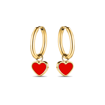 AMARE HOOPS HANGING RED CHIP