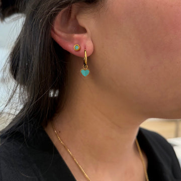 AMARE HOOPS HANGING TURQUOISE CHIP