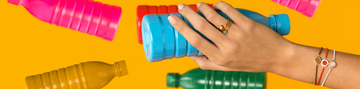 Female hand wearing sustainable Jason Hyde jewelry