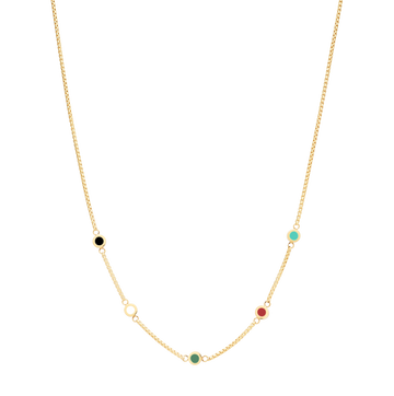 NEW WAVE 5 MULTICOLOR CHIPS NECKLACE