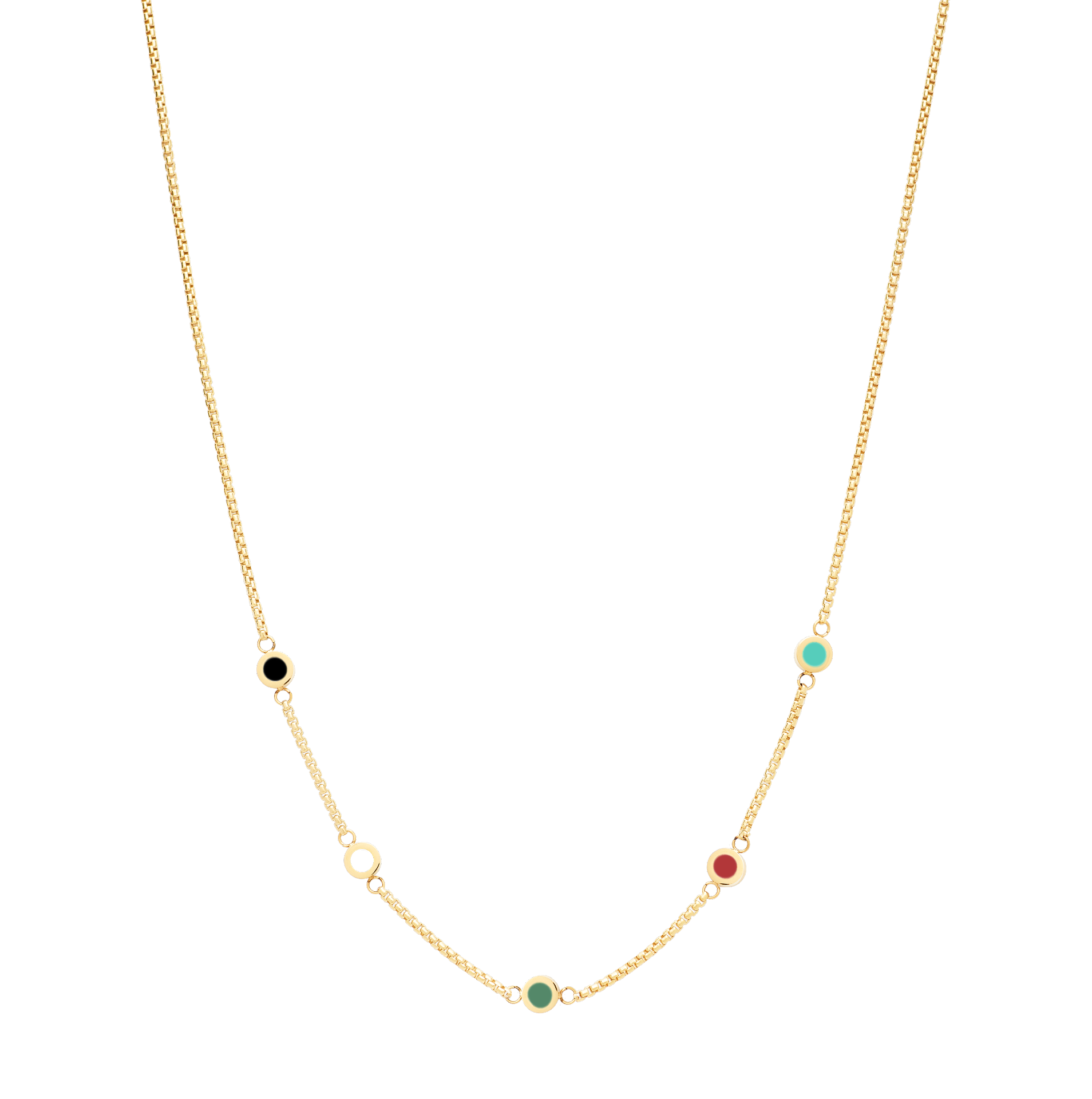 NEW WAVE 5 MULTICOLOR CHIPS NECKLACE