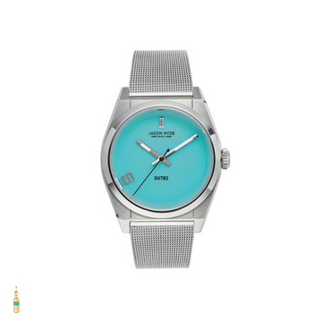 #SIXTY EIGHT | 34 MM WATCH TURQUOISE DIAL  - MESH STRAP