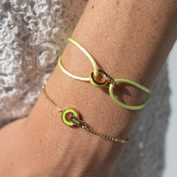 NEREIDA LIME GREEN CHIP BRACELET