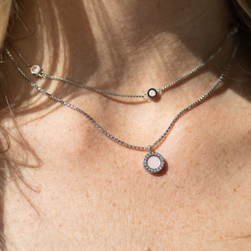 NEW WAVE LIGHT PINK 3 CHIPS NECKLACE