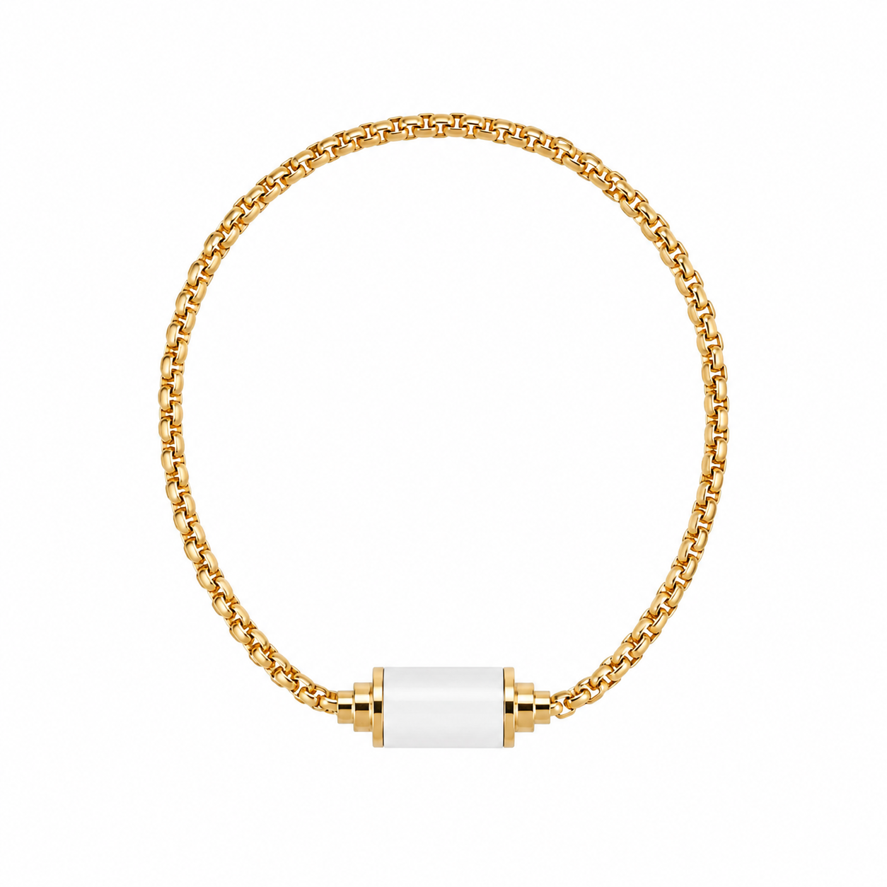 YELLOW GOLD CHAIN WHITE CHIP MAGNET