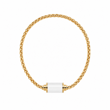 YELLOW GOLD CHAIN WHITE CHIP MAGNET