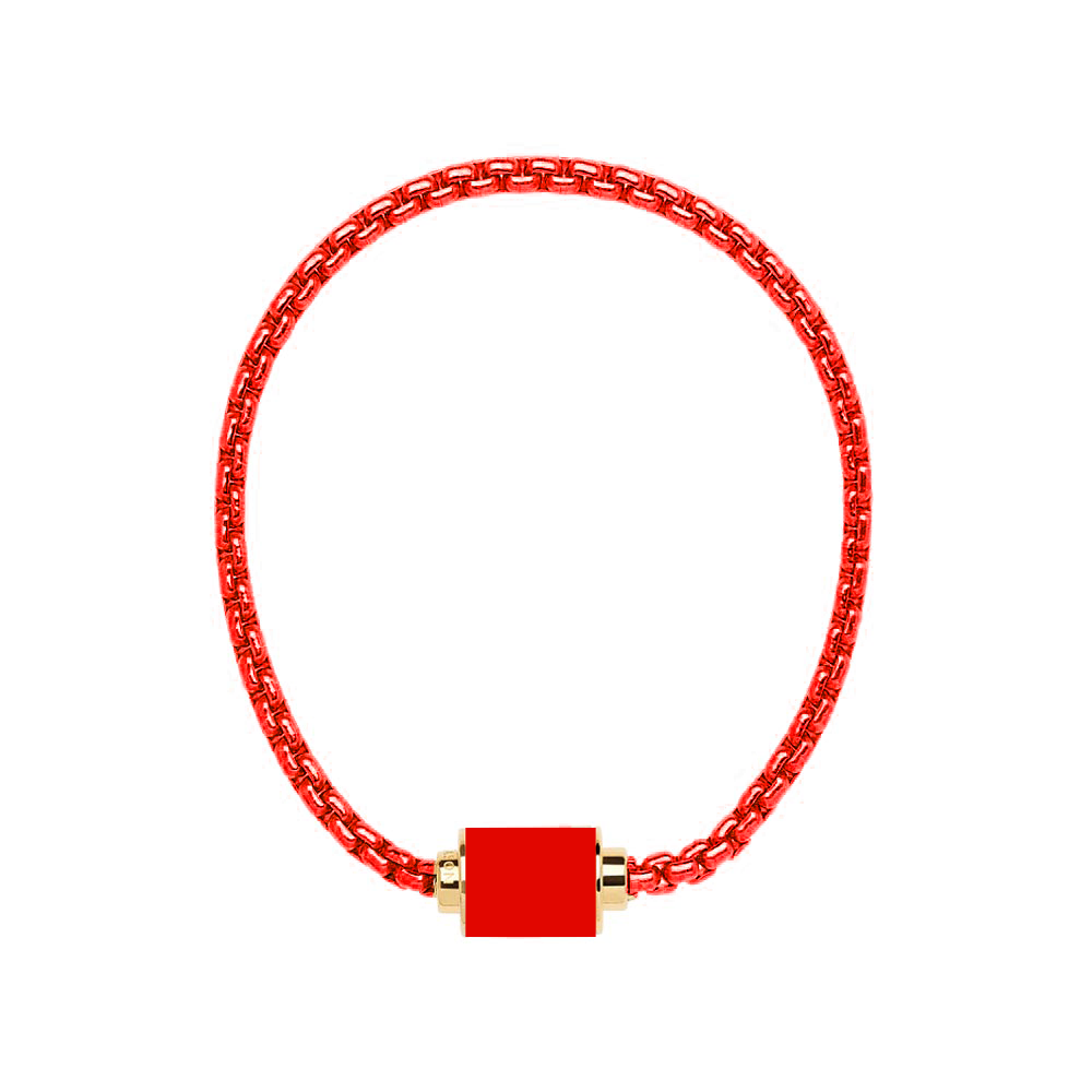 red magnet bracelet with red chain