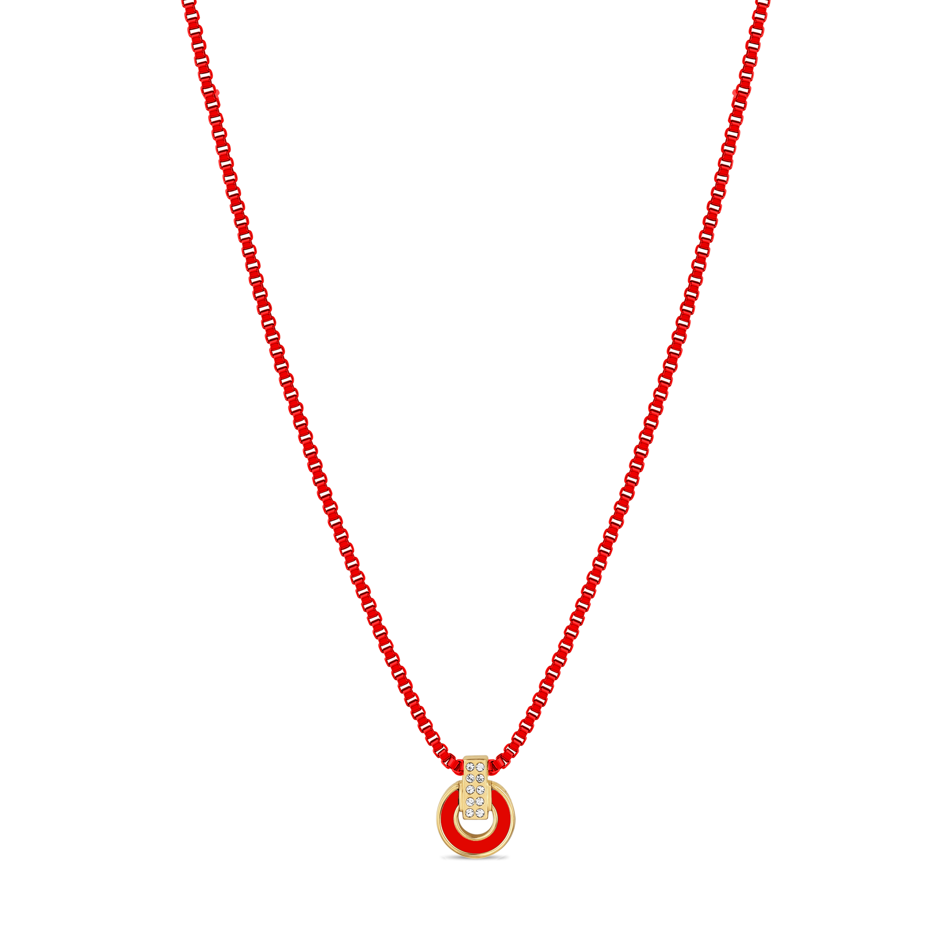 Red chain necklace online mens