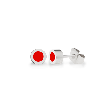NEW WAVE RED CHIP EARRINGS