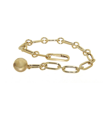 BRACELET ITALY ALLUNGATTA PALLA IPYG SILVER
