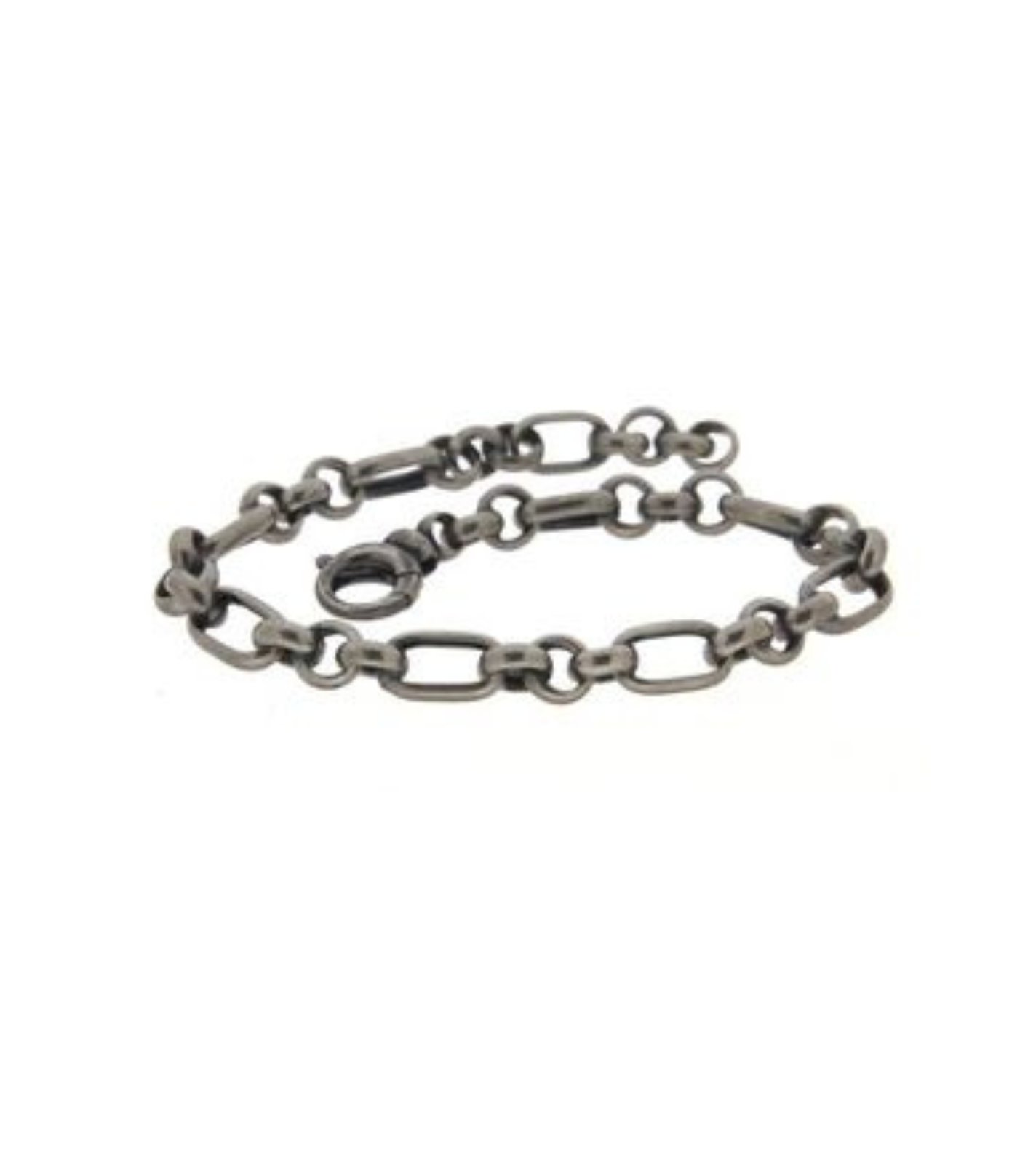 BRACELET ITALY MEN ALLUNGATTA ALTERNA CHAIN BURNISHED SILVER