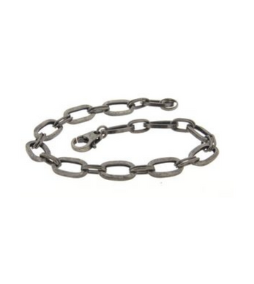 BRACELET ITALY MEN ALLUNGATTA CHAIN BURNISHED SILVER