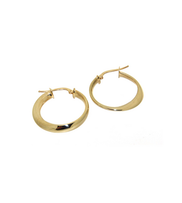 EARRING ITALY LARGE OVALE HOOPS IPYG SILVER