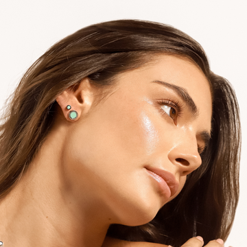 NEW WAVE TURQUOISE CHIP EARRINGS