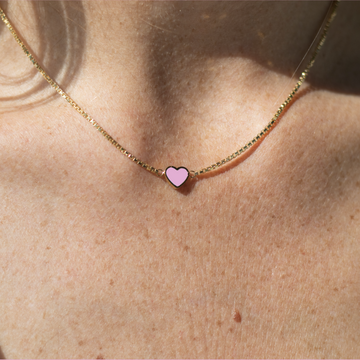 AMARE FONDANT PINK CHIP NECKLACE