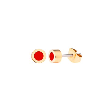 NEW WAVE RED CHIP EARRINGS