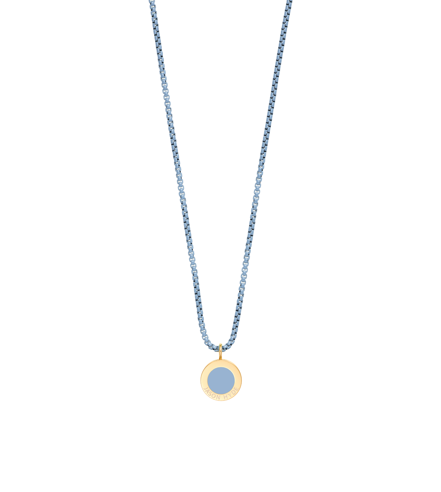 POWDER BLUE CHAIN POWDER BLUE CHIP NECKLACE