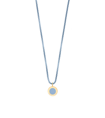 POWDER BLUE CHAIN POWDER BLUE CHIP NECKLACE