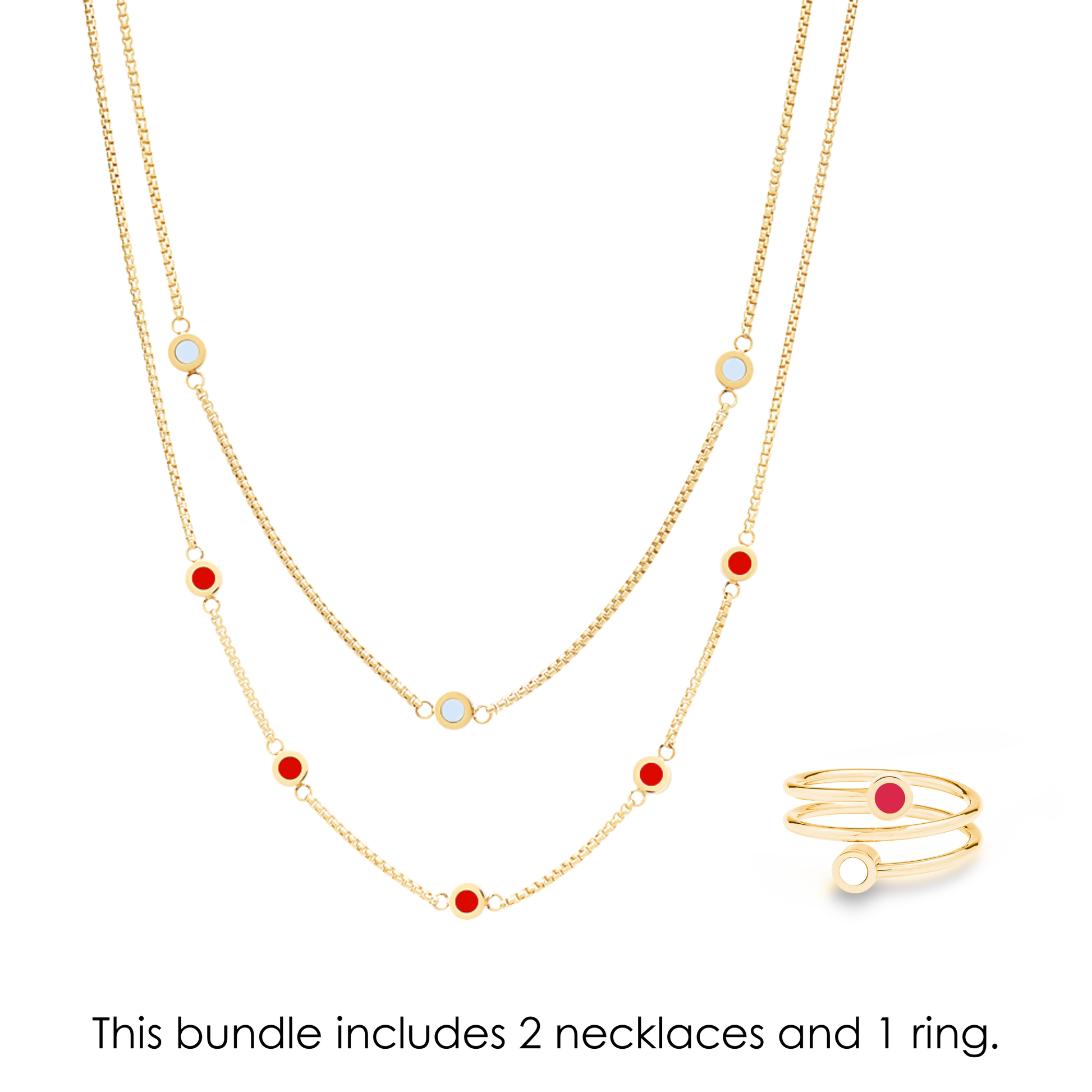 Eco-Friendly Recycled Ocean Plastic Layered Necklace Set