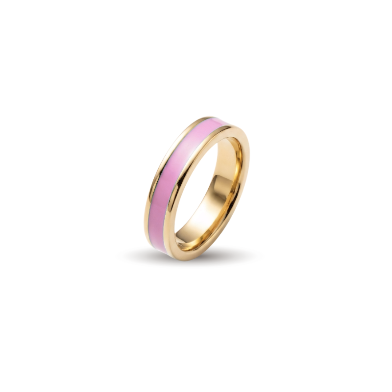 Minimalist WEWA circle chip charm in 18k gold plated stainless steel