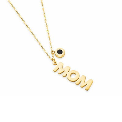 Gold Aquaname "MOM" necklace