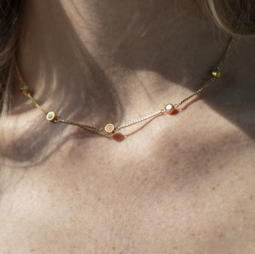 NEW WAVE MULTICOLOR 5 CHIPS NECKLACE