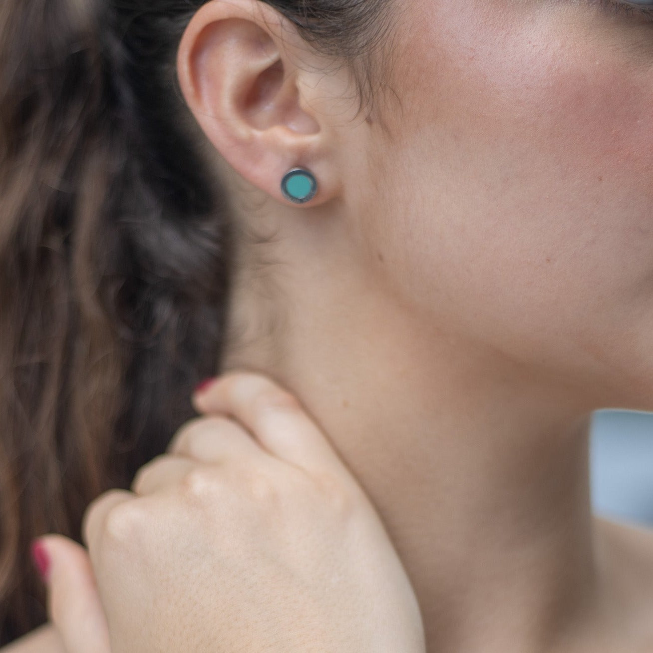 OCEAN TURQUOISE CHIP EARRING