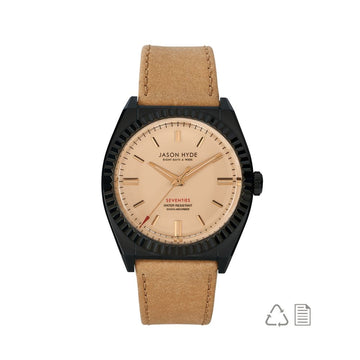 BEIGE STRAP 40MM WATCH WITH BEIGE DIAL 