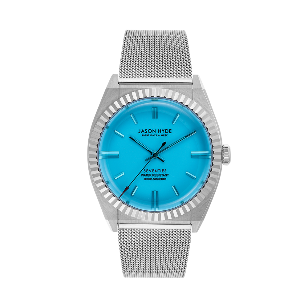 #AMBER | 40MM WATCH BLUE DIAL - MESH STRAP
