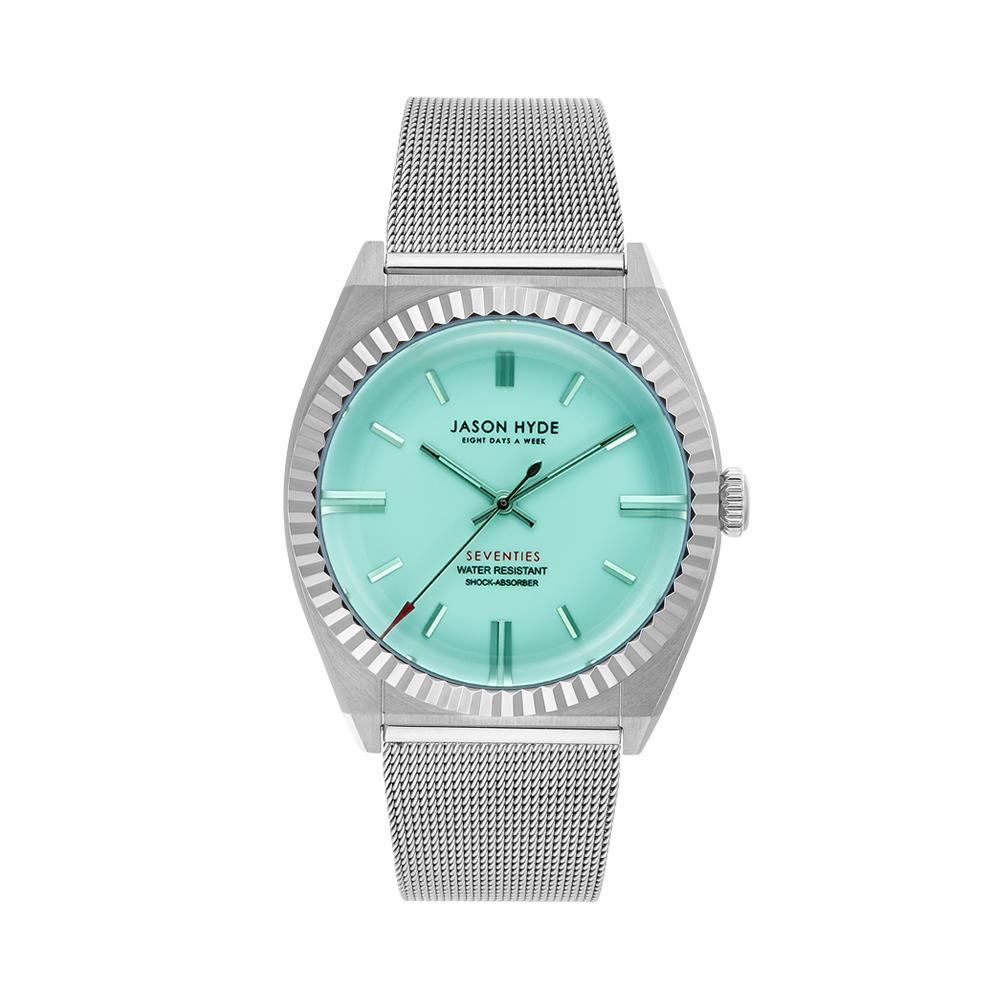 #AMBER | 40MM WATCH GREEN DIAL - MESH STRAP