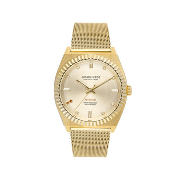 #RUBY-EIGHT | 36MM WATCH YELLOW GOLD DIAL - MESH STRAP