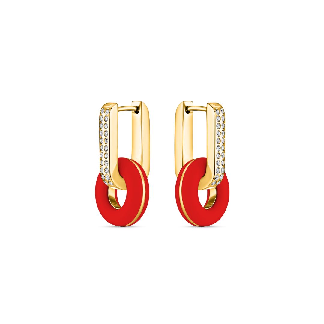 Red Lifesaver earrings