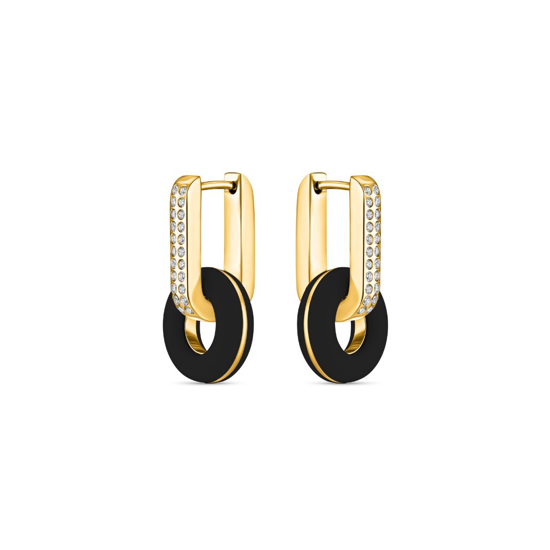 Black Lifesaver earrings