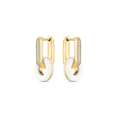 White Lifesaver earrings