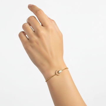 NEREIDA NUTSHELL CHIP BRACELET WITH ZIRCONIA