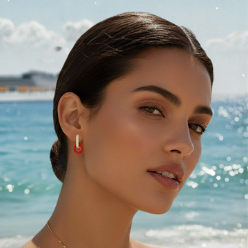 LIFESAVER RED CHIP WITH ZIRCONIA HOOPS