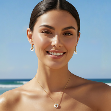 LIFESAVER WHITE CHIP WITH ZIRCONIA HOOPS